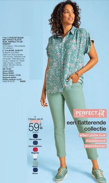 Promoties 7-8-jeans, slim fit - Huismerk - Damart - Geldig van 01/05/2024 tot 30/06/2024 bij Damart