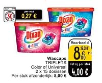Promoties Wascaps triplets - Dixan - Geldig van 07/05/2024 tot 13/05/2024 bij Cora