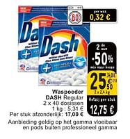 Promoties Waspoeder dash regular - Dash - Geldig van 07/05/2024 tot 13/05/2024 bij Cora
