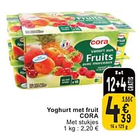Promoties Yoghurt met fruit cora - Huismerk - Cora - Geldig van 07/05/2024 tot 13/05/2024 bij Cora
