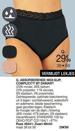 Absorberende midi-slip, complicity by damart
