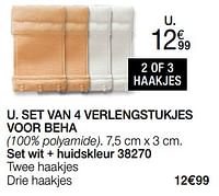 Promoties Set van 4 verlengstukjes voor beha - Huismerk - Damart - Geldig van 01/05/2024 tot 30/06/2024 bij Damart