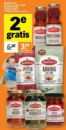 Promoties Pastasaus kruidig - Bertolli - Geldig van 06/05/2024 tot 12/05/2024 bij Albert Heijn