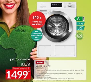 Promotions Miele machine à laver wei895wps - Miele - Valide de 26/04/2024 à 31/05/2024 chez Selexion