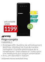 Promotions Smeg frigo-congélo fab28rbl5 - Smeg - Valide de 26/04/2024 à 31/05/2024 chez Selexion