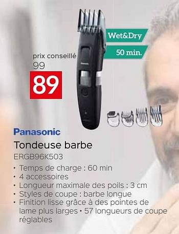 Promotions Tondeuse barbe ergb96k503 - Panasonic - Valide de 26/04/2024 à 31/05/2024 chez Selexion