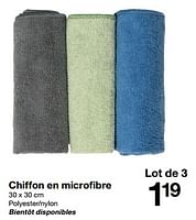 Promotions Chiffon en microfibre - Produit maison - Zeeman  - Valide de 04/05/2024 à 10/05/2024 chez Zeeman