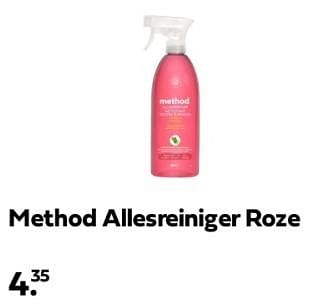 Promotions Method allesreiniger roze - Method - Valide de 05/05/2024 à 09/05/2024 chez Plein