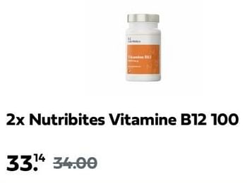 Promoties Nutribites vitamine b12 100 - Nutribites - Geldig van 05/05/2024 tot 09/05/2024 bij Plein