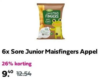 Promoties Sore junior maisfingers appel - Sore - Geldig van 05/05/2024 tot 09/05/2024 bij Plein