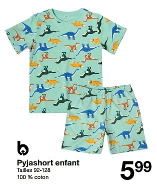 Promoties Pyjashort enfant - Huismerk - Zeeman  - Geldig van 04/05/2024 tot 10/05/2024 bij Zeeman