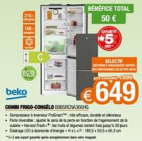 Promotions Beko combi frigo-congélo b9b5rcna366hg - Beko - Valide de 26/04/2024 à 31/05/2024 chez Expert