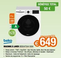 Promotions Beko machine à laver beb5wt594189w - Beko - Valide de 26/04/2024 à 31/05/2024 chez Expert