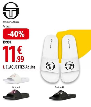 Promoties Claquettes adulte - Sergio Tacchini - Geldig van 29/04/2024 tot 12/05/2024 bij Intersport