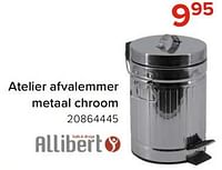 Promoties Atelier afvalemmer metaal chroom - Allibert - Geldig van 03/05/2024 tot 09/06/2024 bij Euro Shop