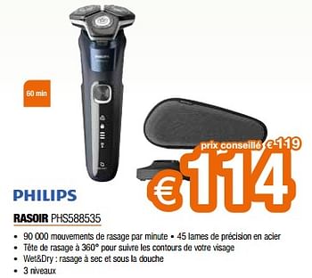 Promoties Philips rasoir phs588535 - Philips - Geldig van 26/04/2024 tot 31/05/2024 bij Expert