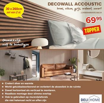Promoties Decowall accoustic - Deli Home - Geldig van 03/05/2024 tot 09/06/2024 bij Euro Shop