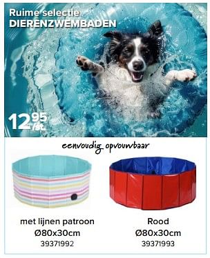 Promoties Dierenzwembaden met lijnen patroon - Huismerk - Euroshop - Geldig van 03/05/2024 tot 09/06/2024 bij Euro Shop