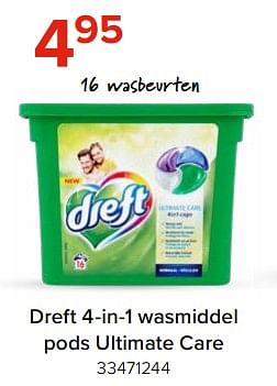 Promotions Dreft 4-in-1 wasmiddel pods ultimate care - Dreft - Valide de 03/05/2024 à 09/06/2024 chez Euro Shop