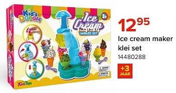 Promotions Ice cream maker klei set - Kid's Dough - Valide de 03/05/2024 à 09/06/2024 chez Euro Shop
