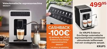 Promotions Krups volautomatische espressomachine - Krups - Valide de 03/05/2024 à 09/06/2024 chez Euro Shop