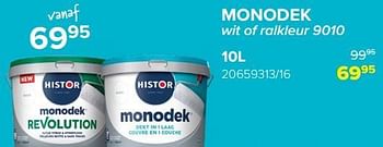 Promotions Monodek wit of ralkleur 9010 - Histor - Valide de 03/05/2024 à 09/06/2024 chez Euro Shop