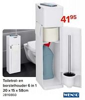 Promoties Toiletrol- en borstelhouder 6 in 1 - Wenko - Geldig van 03/05/2024 tot 09/06/2024 bij Euro Shop