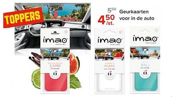 Promoties Geurkaarten voor in de auto - Imao - Geldig van 03/05/2024 tot 09/06/2024 bij Euro Shop