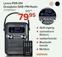 Promoties Lenco pdr-051 draagbare dab+-fm radio - Lenco - Geldig van 03/05/2024 tot 09/06/2024 bij Euro Shop