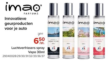 Promoties Luchtverfrissers spray vapo - Imao - Geldig van 03/05/2024 tot 09/06/2024 bij Euro Shop