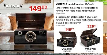 Promotions Victrola muziek center - mahonie vta-240b - Victrola - Valide de 03/05/2024 à 09/06/2024 chez Euro Shop