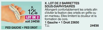 Promoties Lot de 2 barrettes sous-diaphysaires - Epitact - Geldig van 01/05/2024 tot 30/06/2024 bij Damart