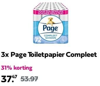 Promoties 3x page toiletpapier compleet - Page - Geldig van 09/05/2024 tot 11/05/2024 bij Plein