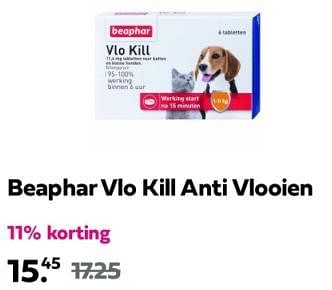 Promotions Beaphar vlo kill anti vlooien - Beaphar - Valide de 09/05/2024 à 11/05/2024 chez Plein