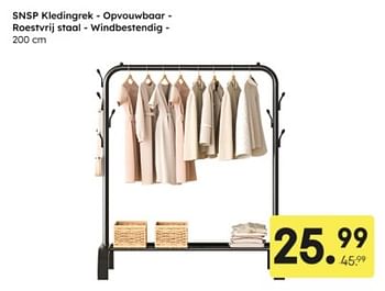 Promoties Snsp kledingrek - Huismerk - Ochama - Geldig van 05/05/2024 tot 18/05/2024 bij Ochama