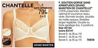 Promotions Soutien-gorge sans armatures grand maintien de chantelle - Chantelle - Valide de 01/05/2024 à 30/06/2024 chez Damart