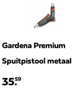 Promoties Gardena premium spuitpistool metaal - Gardena - Geldig van 09/05/2024 tot 11/05/2024 bij Plein