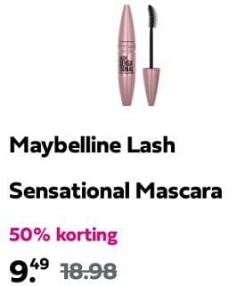 Promoties Maybelline lash sensational mascara - Maybelline - Geldig van 09/05/2024 tot 11/05/2024 bij Plein