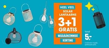 Promotions Solar lantaarns - Produit maison - Kwantum - Valide de 06/05/2024 à 26/05/2024 chez Kwantum