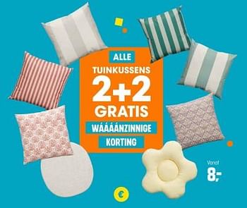 Promoties Tuinkussens 2+2 gratis - Huismerk - Kwantum - Geldig van 06/05/2024 tot 26/05/2024 bij Kwantum