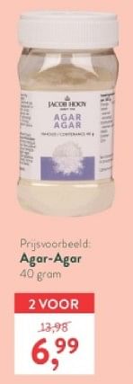 Promoties Agar-agar - Jacob Hooy - Geldig van 05/05/2024 tot 12/05/2024 bij Holland & Barret