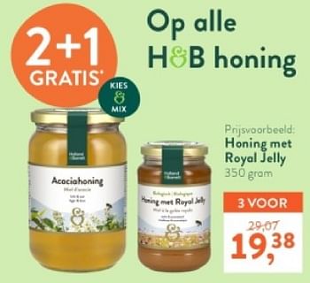 Promotions Honing met royal jelly - Produit maison - Holland & Barrett - Valide de 05/05/2024 à 12/05/2024 chez Holland & Barret
