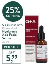 Hyaluronic acid facial serum-Q + A