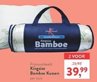 Promoties Kingsize bamboe kussen - Lucovitaal - Geldig van 05/05/2024 tot 12/05/2024 bij Holland & Barret