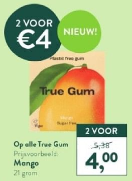 Promotions Mango - True Gum - Valide de 05/05/2024 à 12/05/2024 chez Holland & Barret