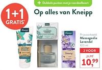 Promoties Massageolie lavendel - Kneipp - Geldig van 05/05/2024 tot 12/05/2024 bij Holland & Barret