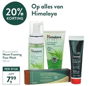 Promoties Neem foaming face wash - Himalaya - Geldig van 05/05/2024 tot 12/05/2024 bij Holland & Barret