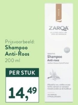 Promoties Shampoo anti-roos - Zarqa - Geldig van 05/05/2024 tot 12/05/2024 bij Holland & Barret
