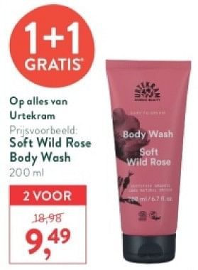 Promotions Soft wild rose body wash - Urtekram - Valide de 05/05/2024 à 12/05/2024 chez Holland & Barret