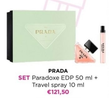 Promotions Prada set paradoxe edp + travel spray - Prada - Valide de 06/05/2024 à 12/05/2024 chez ICI PARIS XL